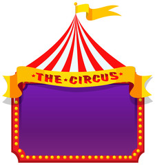 Poster - A circus on note template