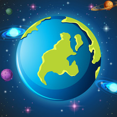 Wall Mural - An earth in the space