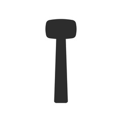 Poster - Hammer icon template black color editable. Hammer symbol Flat vector sign isolated on white background. Simple vector illustration for graphic and web design.