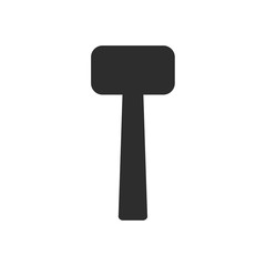 Poster - Hammer icon template black color editable. Hammer symbol Flat vector sign isolated on white background. Simple vector illustration for graphic and web design.