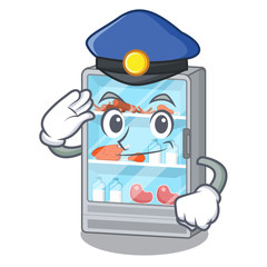 Sticker - Police refrigerator isolated with in the character