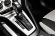 Close-up of the accelerator handle with silver metallic.  automatic transmission gear of car , car interior