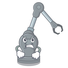 Poster - Angry robotic arm machine in the mascot