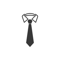 Poster - Simple Tie icon template black color editable. Simple Tie symbol Flat vector sign isolated on white background. Simple vector illustration for graphic and web design.