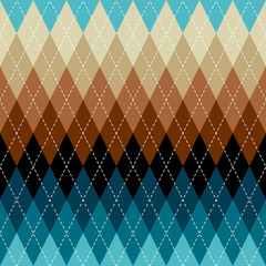 Poster - Classic argyle seamless pattern background. Vector image.