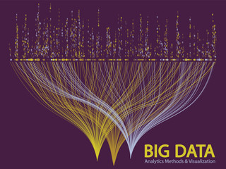 Wall Mural - Big data visualization concept vector.