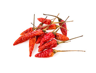 Sticker - dried chilli isolated on white background