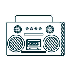 Wall Mural - old music radio player icon