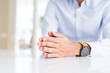 © Krakenimages.com - Close up of man hands over white table