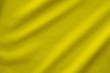Yellow Color Sports Clothing Fabric Jersey Football Shirt Texture Top View Close Up