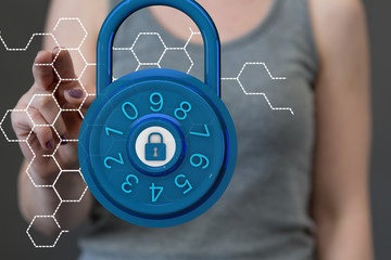 security data code digital in hand