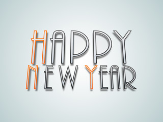 Poster - Stylish Happy New Year text design.