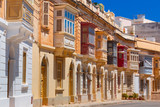 Fototapeta Paryż - Traditional colorful wooden balconies, Malta