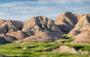 Geological Formations at Badlands National Park, South Dakota