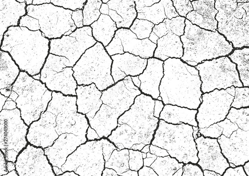 Fotografía Distressed overlay texture of cracked concrete