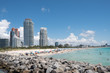 South Beach skyline, shot from South Pointe pier, Miami Beach, Florida, USA