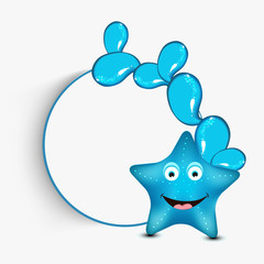 Wall Mural - Concept of smiling funny starfish cartoon.