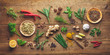 composition of various herbs and spices