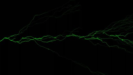Wall Mural - green and yellow lightning