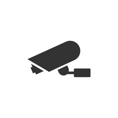 Fototapete - Fixed CCTV, Security Camera icon template black color editable. Security Camera symbol Flat vector sign isolated on white background. Simple vector illustration for graphic and web design.