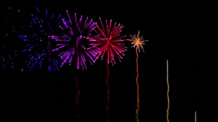 Wall Mural - colorful fireworks and lightning