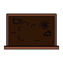 Poster - school chalkboard education supply icon