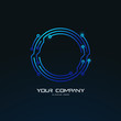 © Anjar G - futuristic abstract circle tech circuit board logo template
