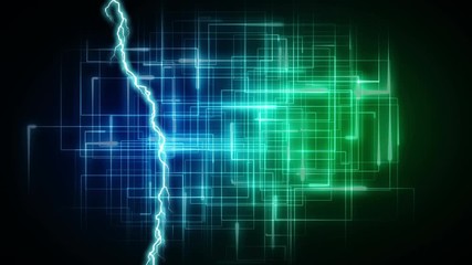 Wall Mural - lightning and futuristic patterns