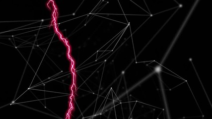 Wall Mural - pink lightning and asymmetrical lines