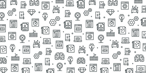 web development seamless pattern