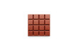 © Alexander - Dark chocolate square shape on a white background from top view. Isolate