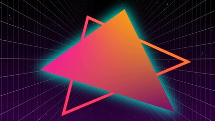 Wall Mural - digital triangle and lightning
