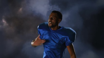 Wall Mural - angry american football player