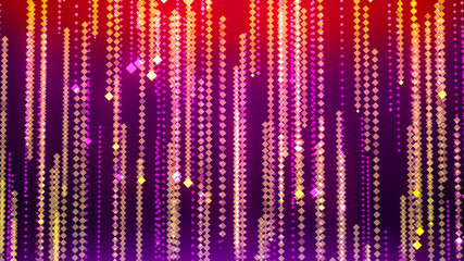 Wall Mural - Beautiful square bokeh background Abstract background with animation Falling glittering festive rain. Animation of seamless loop.