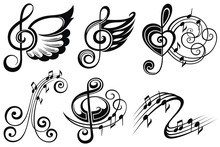 Musical Design Elements Set. Musical Symbols
