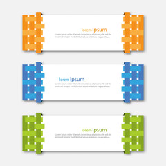 Wall Mural - set of abstract design banner template.