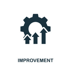 improvement vector icon symbol. creative sign from quality control icons collection. filled flat imp