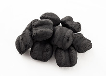 Dark Charcoal Briquettes For Bbq - Black