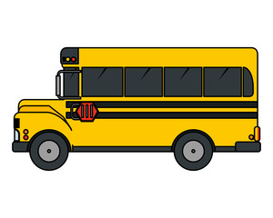 Wall Mural - school bus transport isolated icon