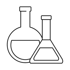 Poster - tubes test flasks laboratory supplies