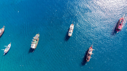 Wall Mural - Boats Bird's Eye View