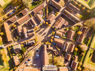 Wall Mural - Aerial view of Fortification village of Bourtange