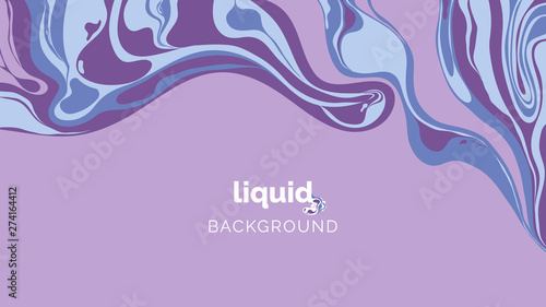 Abstract liquid background, in cool blue and dark purple ink on purple