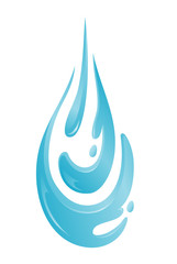 Wall Mural - Abstract Water Droplet, 3d Vector