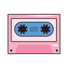 Sticker - cassette comic pop art on white background