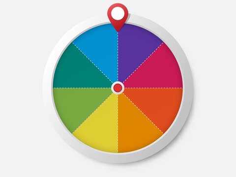 Wheel of fortune template . 