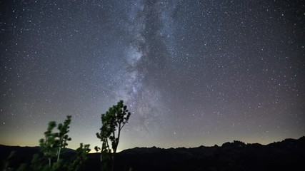 Wall Mural - amazing time lapse of the milky way moving across the night sky.