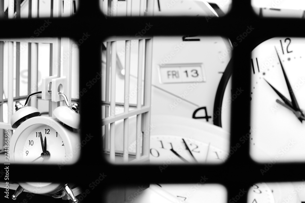 A Prison Jail Alarm Lock, Showing a Cell Door Time Piece with a Blurred ...