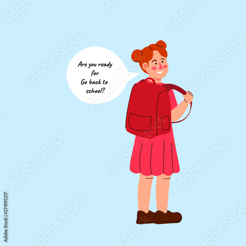 Cute Kids Bring School Bag Ready For Go Back To School Cartoon Stock Vector Adobe Stock Cute Kids Bring School Bag Ready For Go Back To School Cartoon Stock Vector Adobe Stock