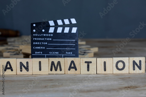 Animation Movie Concept, Clapperboard
